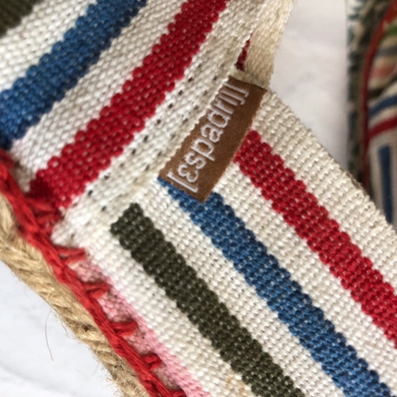 Espadrill Rainbow Striped Canvas French Shoes 35 - Picture 5 of 8
